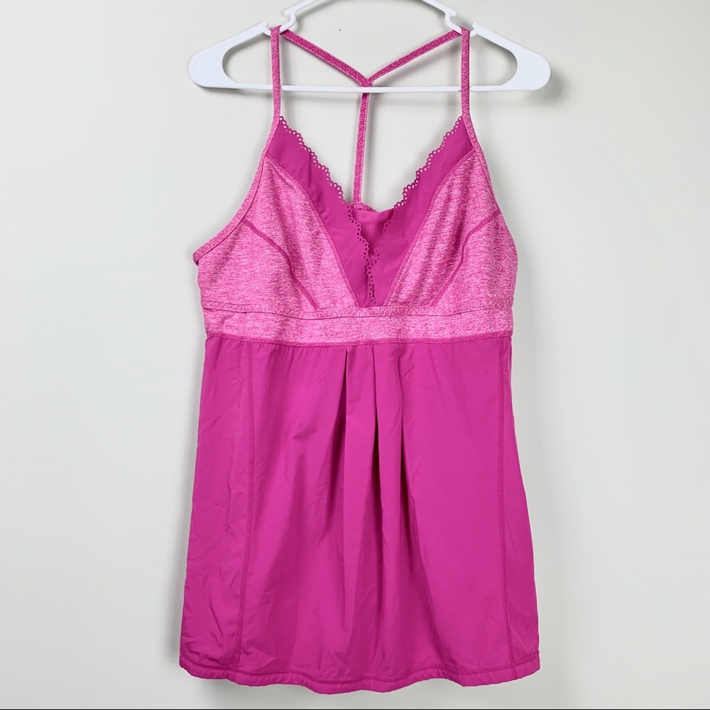 ZELLA Eyelet Lace Scallop Edge Racer Tank Top